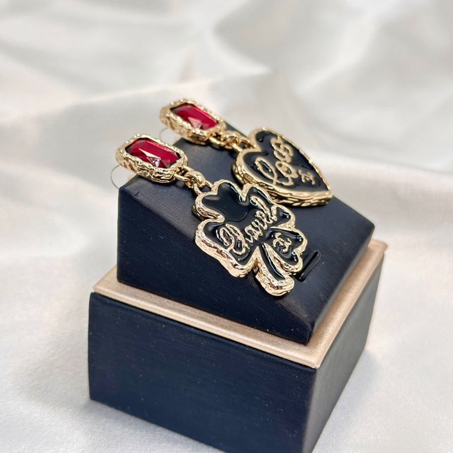 Chanel 24P Earrings 香奈兒四葉草心形耳環耳釘-3