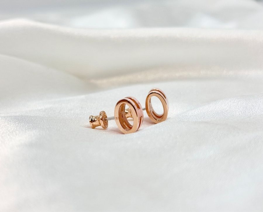 Hermes Pop H Earrings 愛馬仕櫻花粉玫瑰金耳環耳釘-4