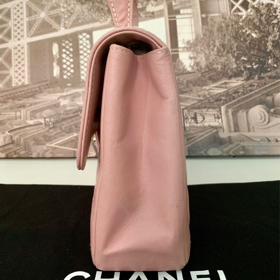 稀有櫻花粉Chanel 30cm 全皮包 / 手提包-3