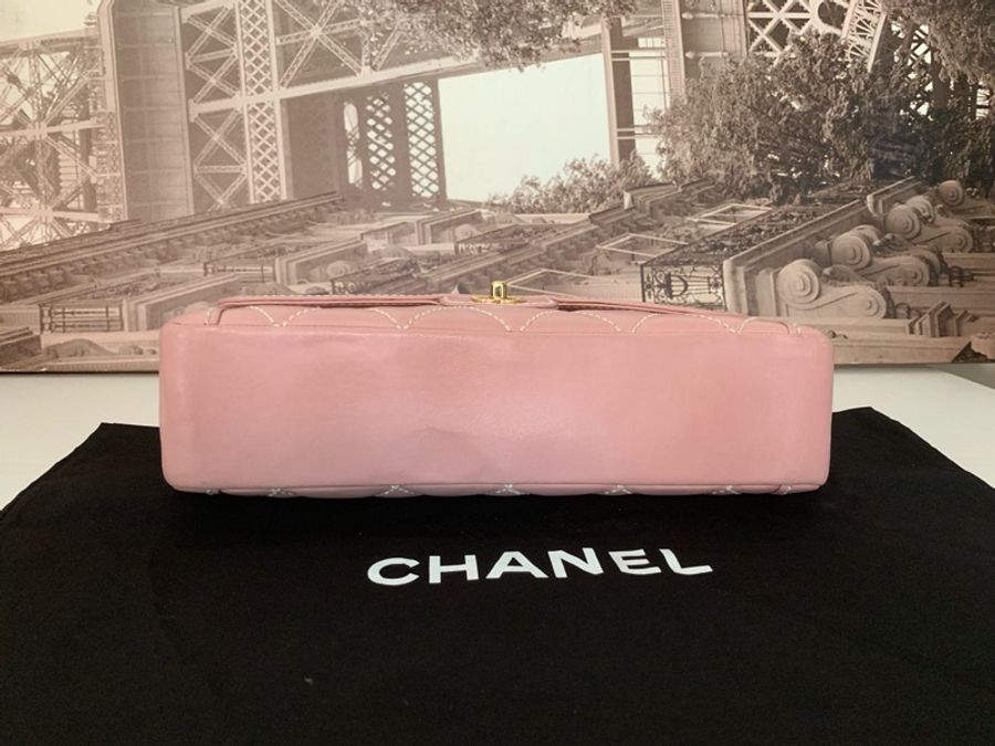 稀有櫻花粉Chanel 30cm 全皮包 / 手提包-9
