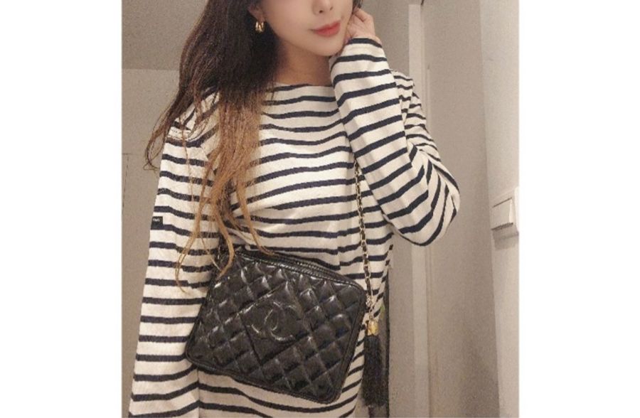 Chanel Vintage漆皮方塊相機肩背包/斜背包-15