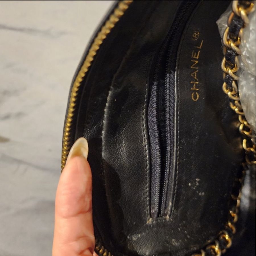 Chanel Vintage漆皮方塊相機肩背包/斜背包-30
