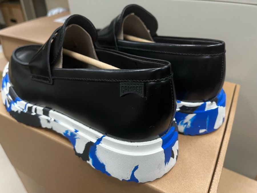 全新 Camper Walden 樂福鞋 US9 黑皮革-5