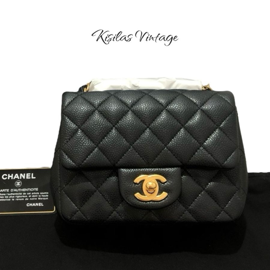 Chanel Caviar square 金扣-0