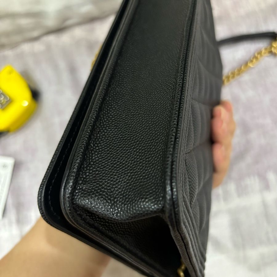 Chanel boy woc黑荔枝皮-7