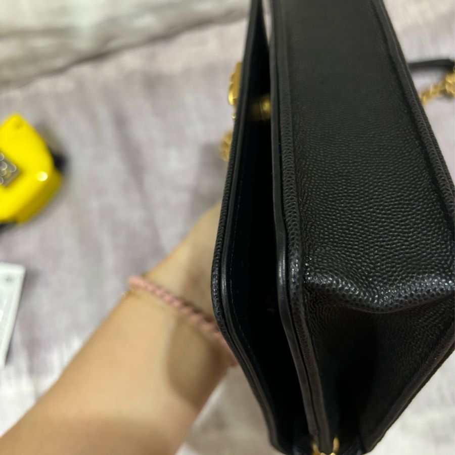 Chanel boy woc黑荔枝皮-8