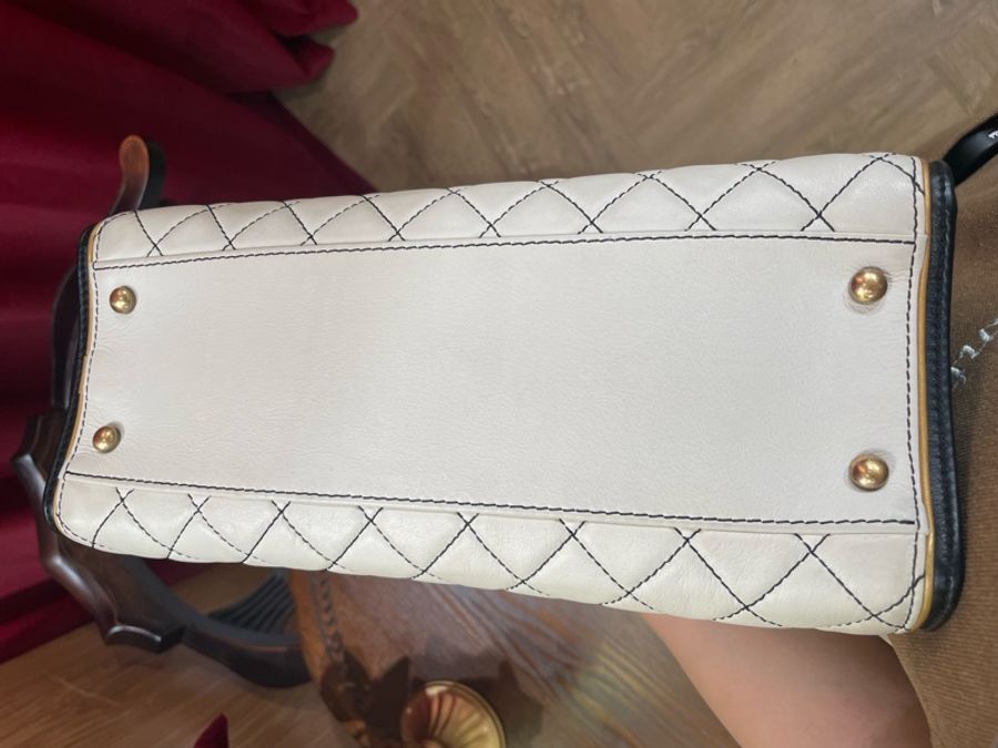 CHANEL 鏈條單肩包 白色 30*14*24-8
