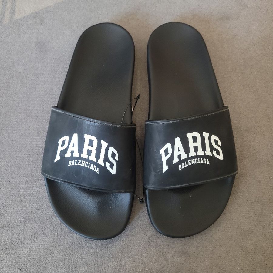 BALENCIAGA Paris logo 橡膠拖鞋 #40-0