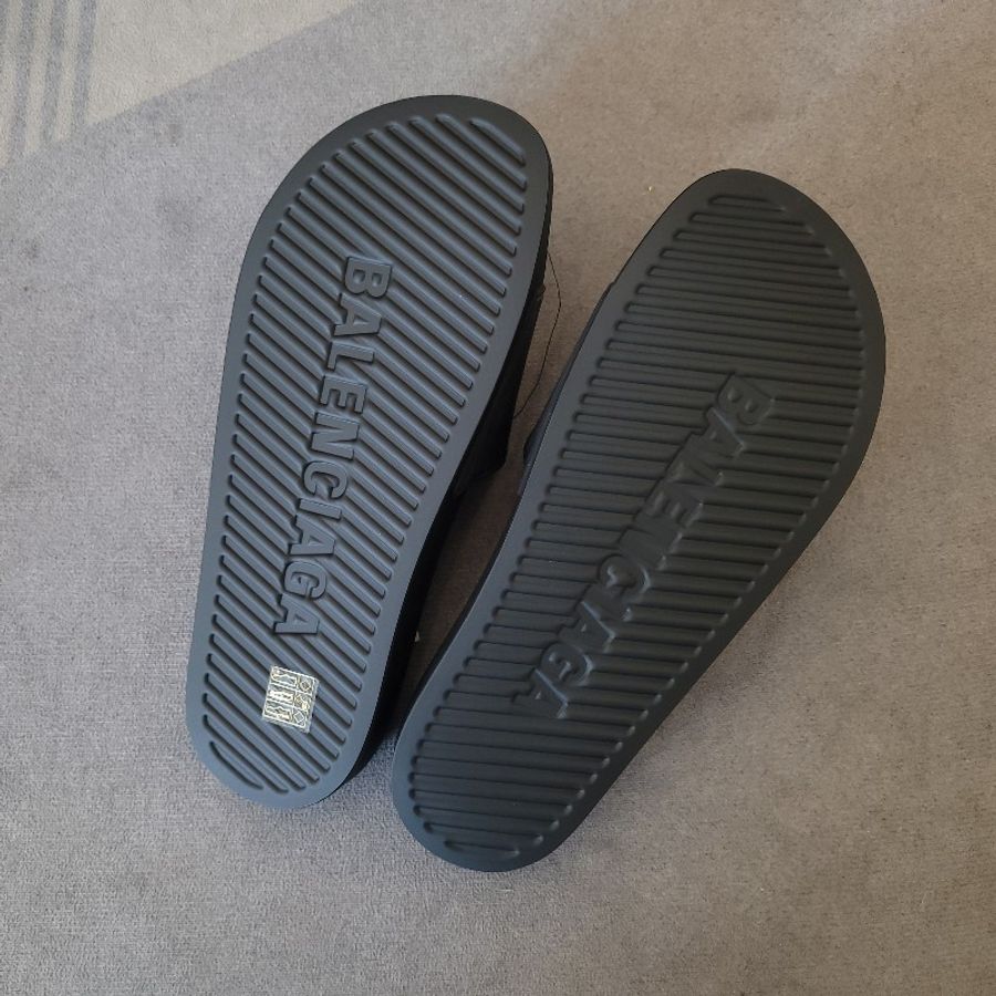 BALENCIAGA Paris logo 橡膠拖鞋 #40-1