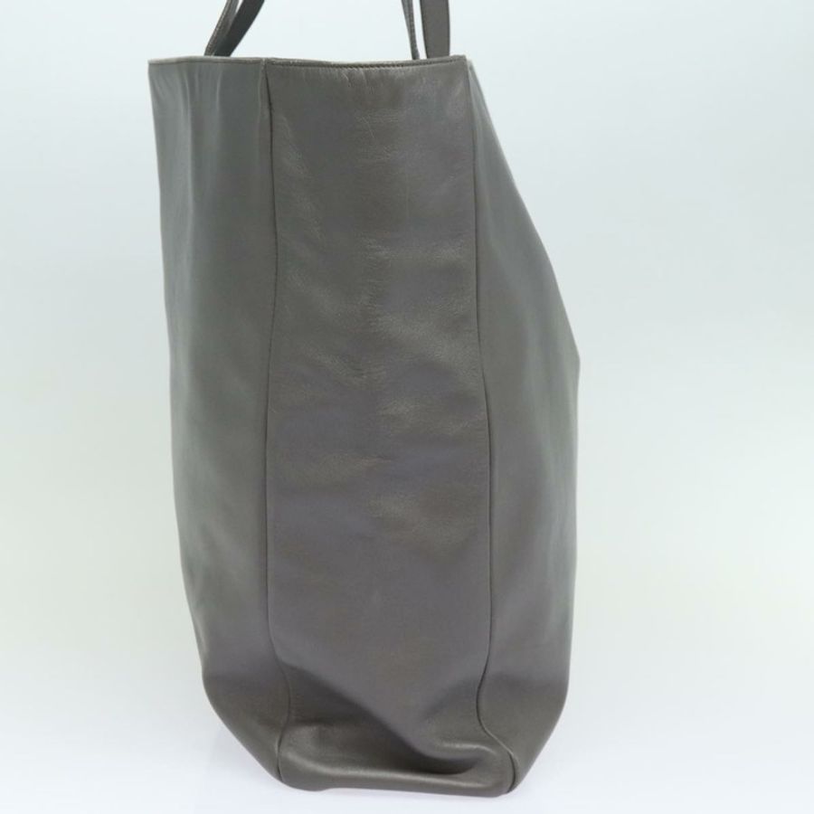【日本直送】SAINT LAURENT 灰色皮革手提包 正品 bs15314-2