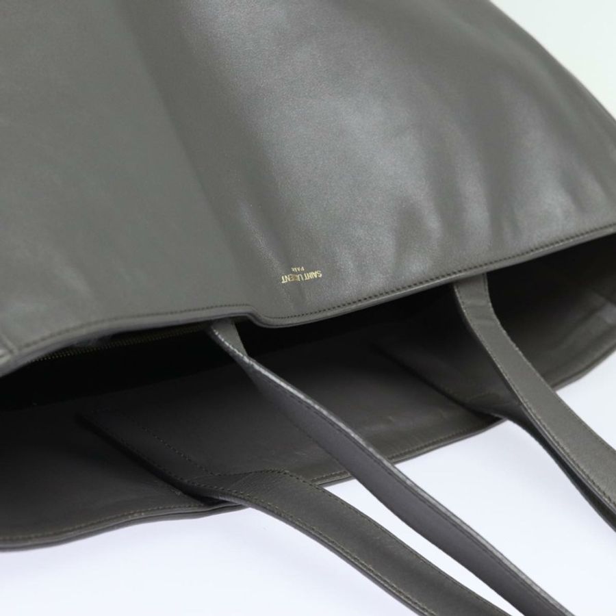 【日本直送】SAINT LAURENT 灰色皮革手提包 正品 bs15314-5
