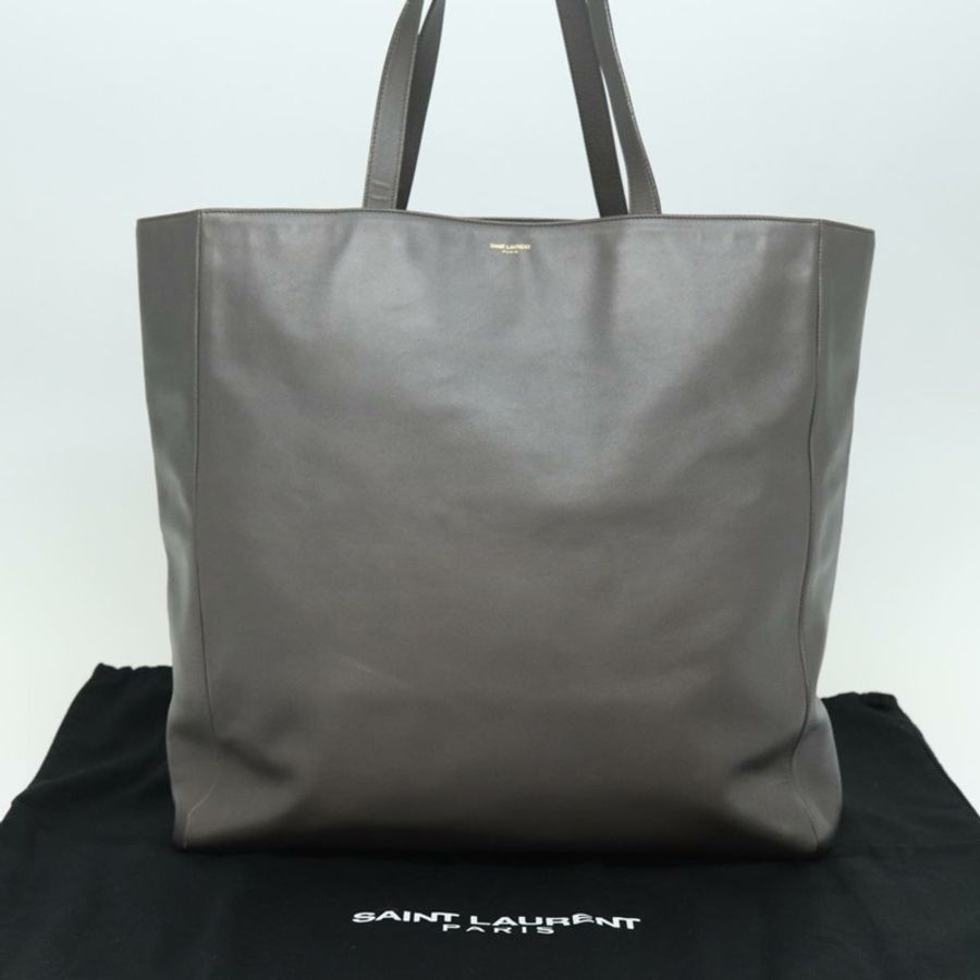 【日本直送】SAINT LAURENT 灰色皮革手提包 正品 bs15314-11