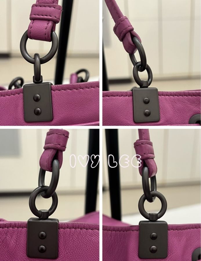 BOTTEGA VENETA 經典編織皮革手提包 斜背包 二用水桶包  蘭花紫  二手精品-17