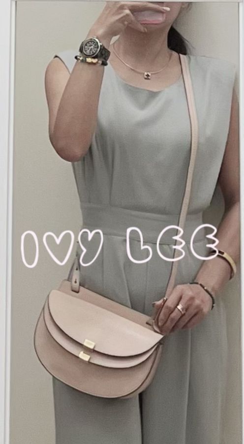CHLOE Georgia 小牛皮斜背包 肩背包 粉膚色 二手精品-32