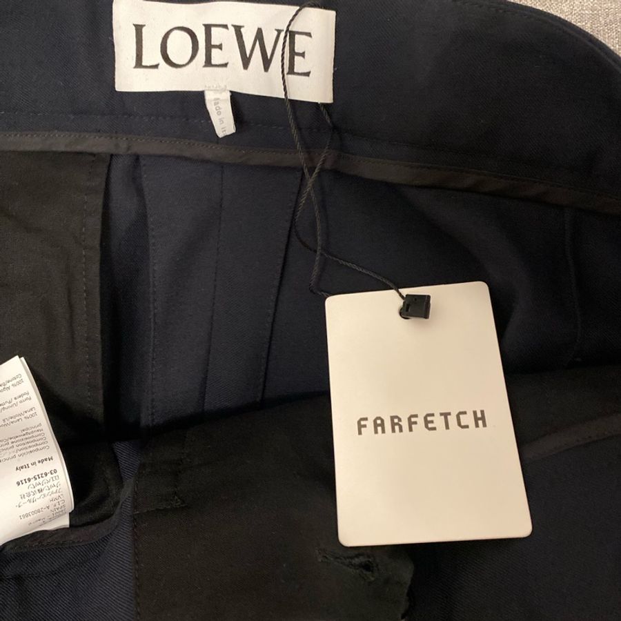 Loewe navy wool cargo pants 48 長褲-6