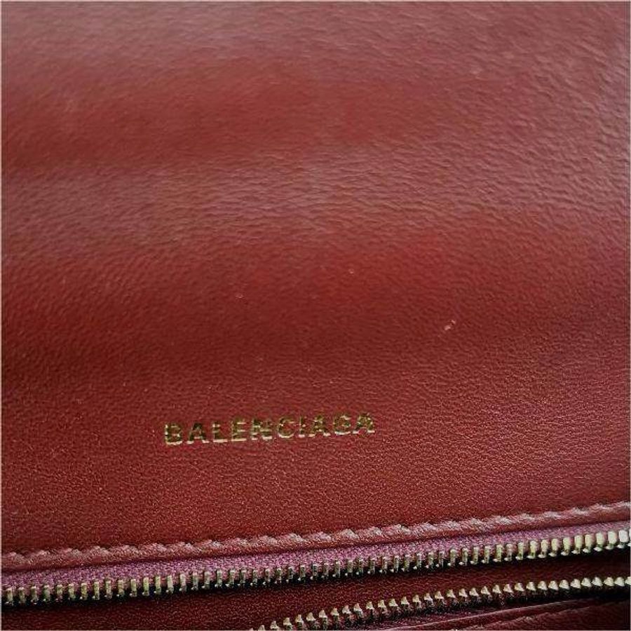 Balenciaga Hourglass沙漏包小號牛皮鰐魚紋金屬B扣飾手提斜挎包-6