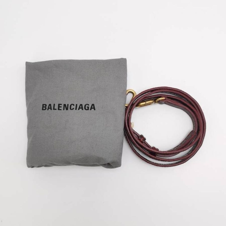 Balenciaga Hourglass沙漏包小號牛皮鰐魚紋金屬B扣飾手提斜挎包-13