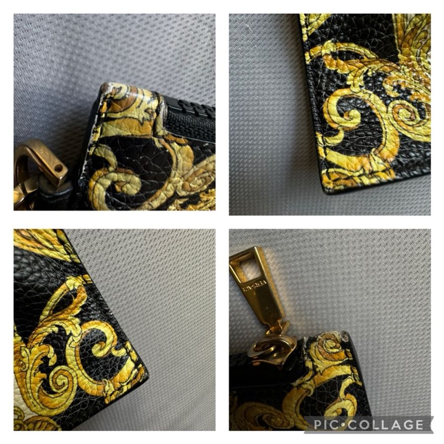 🙏求變現🙏VERSACE 范思哲 凡賽斯 皮革 巴洛克印花 手拿包 二手正品-3