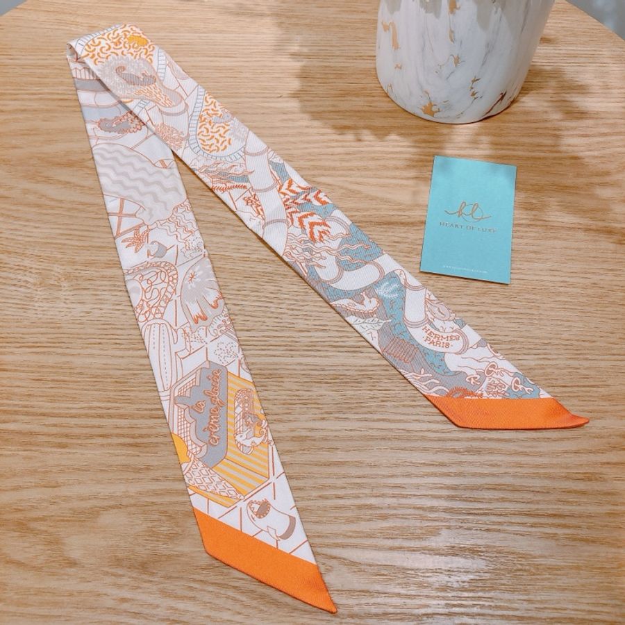 HERMES 愛馬仕海馬派對小絲巾SPLASH PARK TWILLY-2