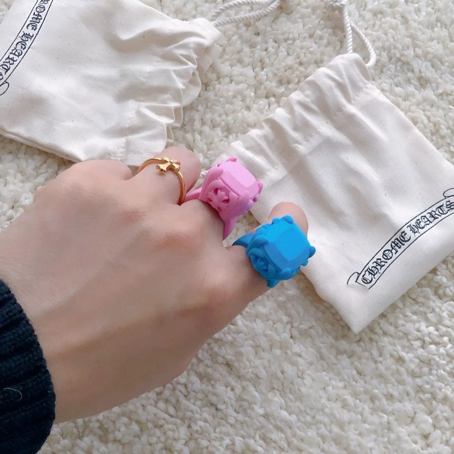 ChromeHearts克羅心 樹脂戒指💍(蓝色)-8