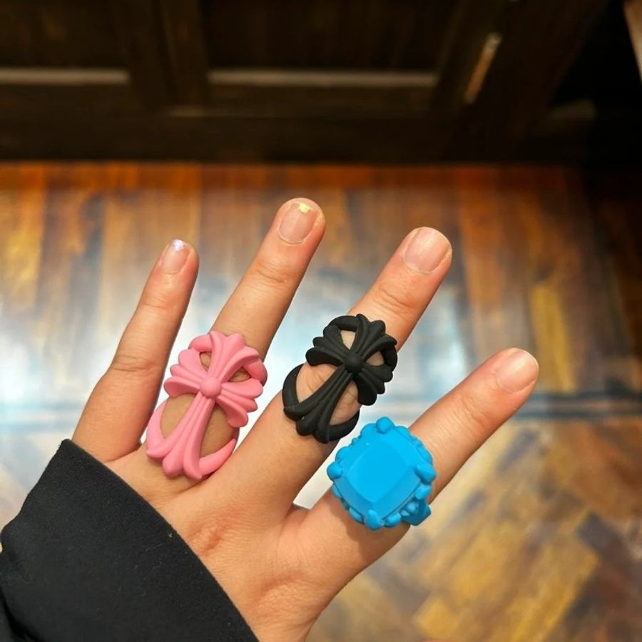 ChromeHearts克羅心 樹脂戒指💍(蓝色)-9