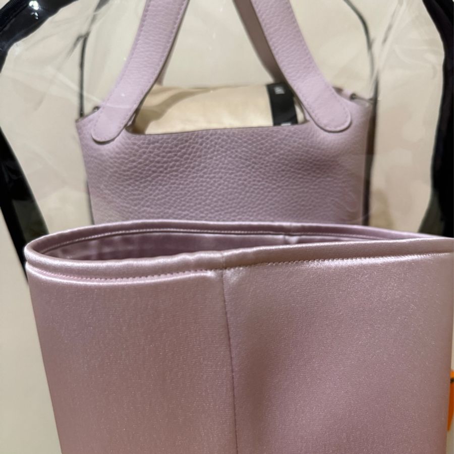 Hermes picotin 18 菜籃子09夢幻紫銀釦B刻-10