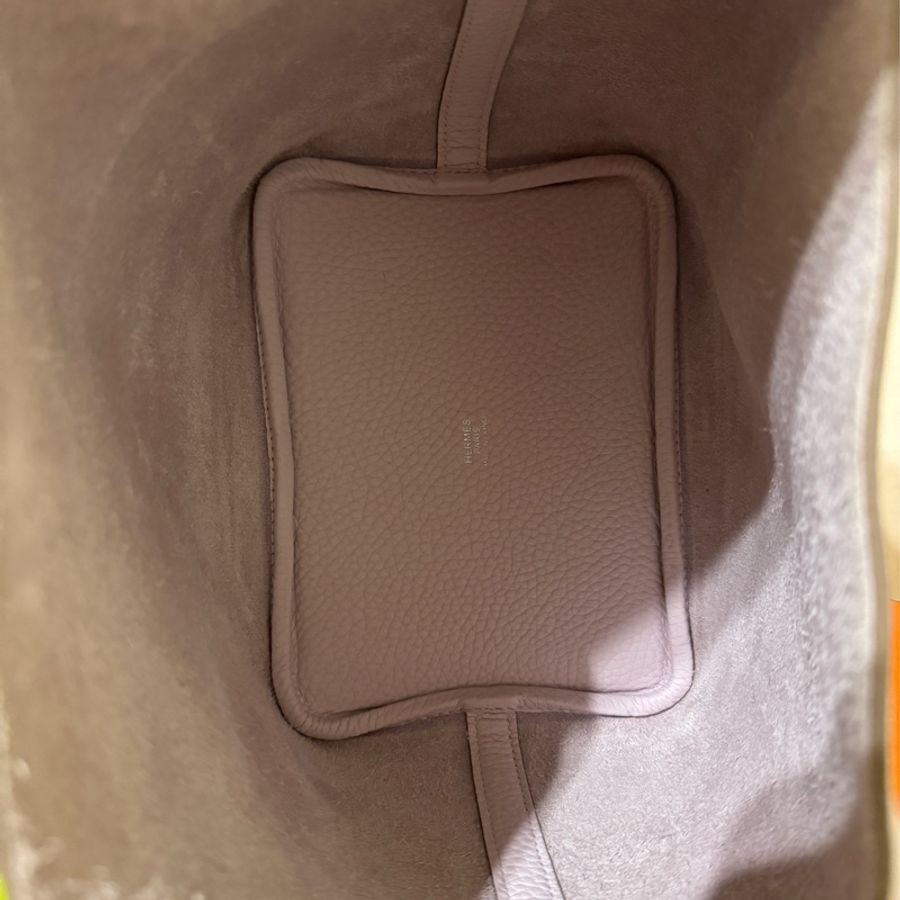 Hermes picotin 18 菜籃子09夢幻紫銀釦B刻-19