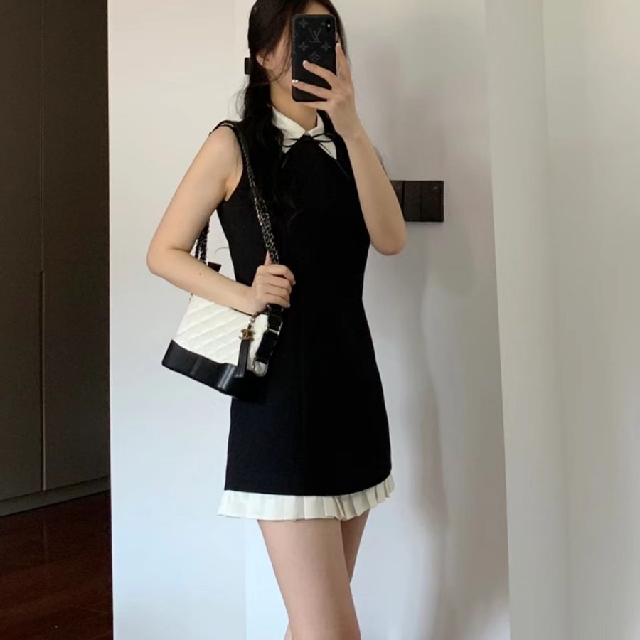 CHANEL香奈兒soblack流浪小號黑白熊貓色全皮包-4