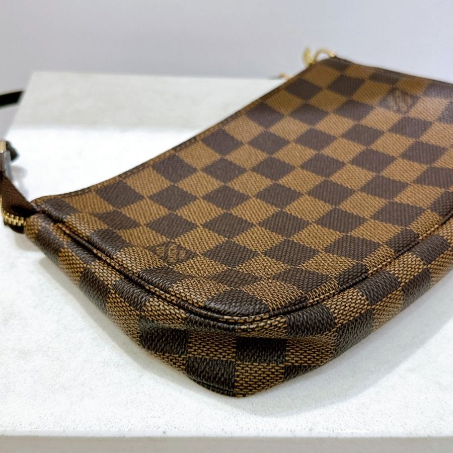 LOUIS VUITTON LV 棕色棋盤格 POCHETTE ACCESSOIRES 手提包-5