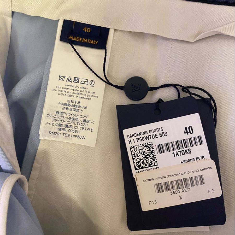 Louis Vuitton light blue wool gardening shorts 40 短褲-5