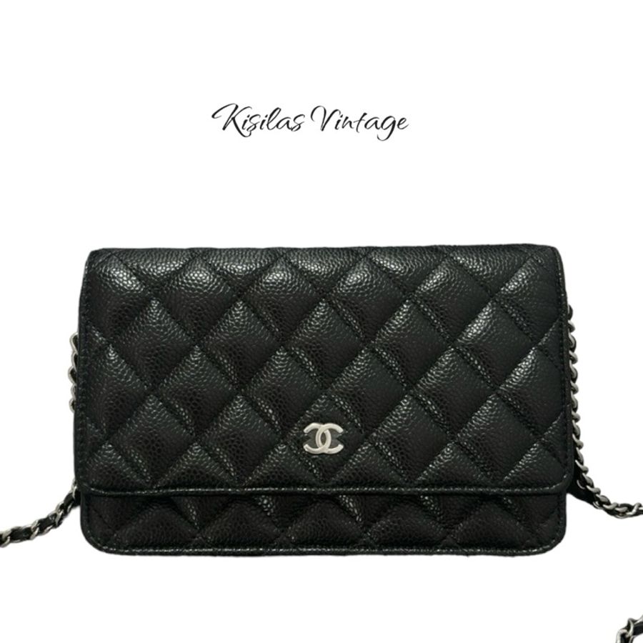 Chanel Caviar WOC 銀扣-0