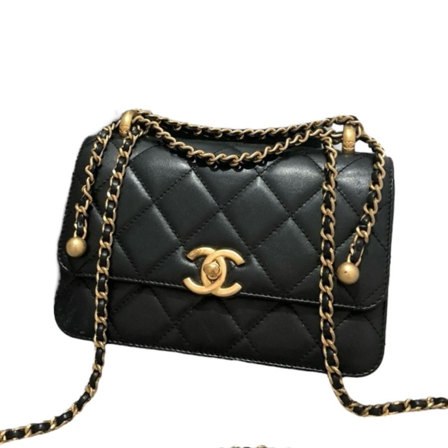 Chanel 小牛皮雙珠鏈帶-2