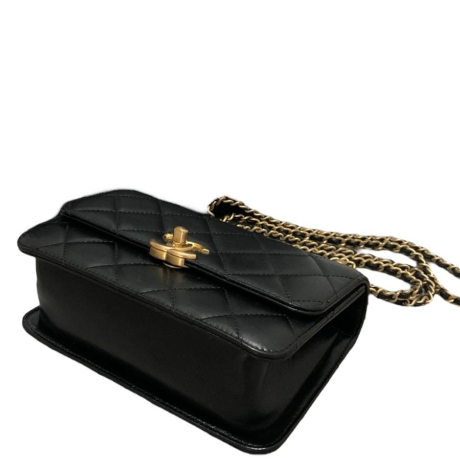Chanel 小牛皮雙珠鏈帶-5