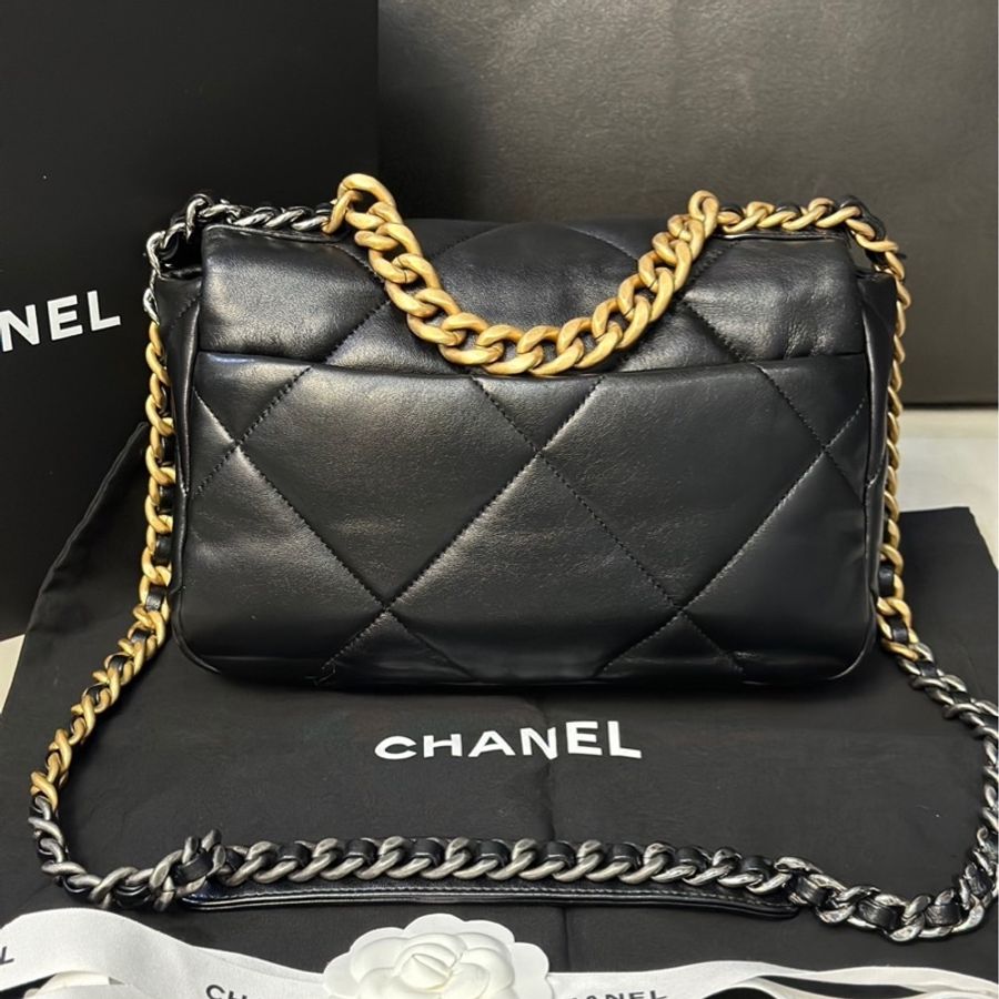 Chanel 19 bag黑金小號黃金尺寸🥹至少9新❤️🔥-9