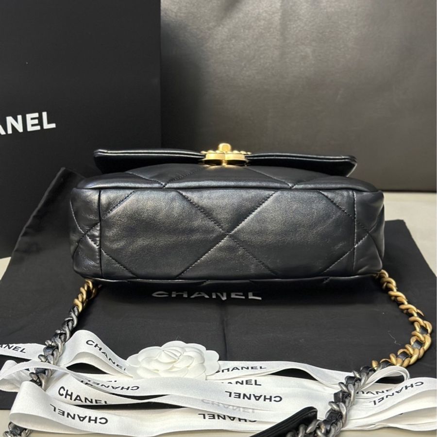 Chanel 19 bag黑金小號黃金尺寸🥹至少9新❤️🔥-10