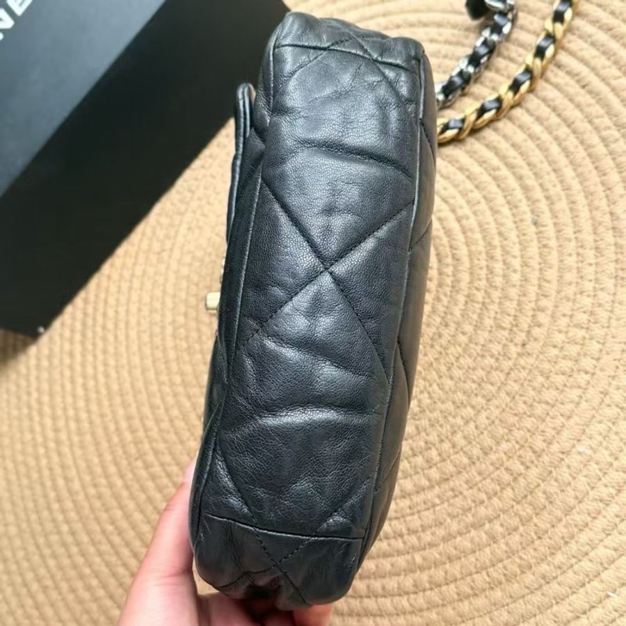 Chanel 19 bag黑金小號黃金尺寸🥹至少9新❤️🔥-20