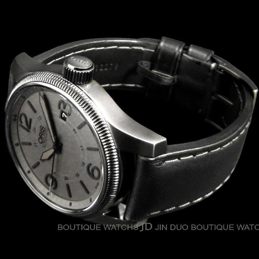 金鐸精品~W840 ORIS 豪利時 BIG CROWN 大錶冠灰色摩登44mm 自動上鍊男用腕錶-3
