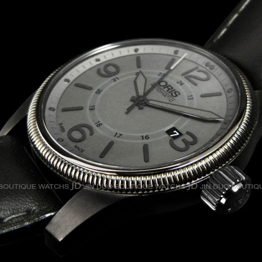 金鐸精品~W840 ORIS 豪利時 BIG CROWN 大錶冠灰色摩登44mm 自動上鍊男用腕錶-4