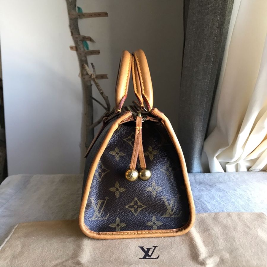LV三角金球包🍭 Louis Vuitton老花字紋/類speedy/類圓桶包🍭正品🍭況好🍭自➕肩帶🉑️肩背/側背/斜背🍭經典vintage-5