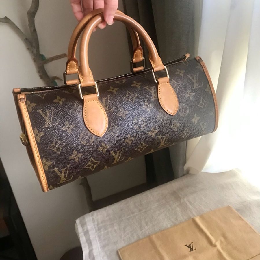LV三角金球包🍭 Louis Vuitton老花字紋/類speedy/類圓桶包🍭正品🍭況好🍭自➕肩帶🉑️肩背/側背/斜背🍭經典vintage-0