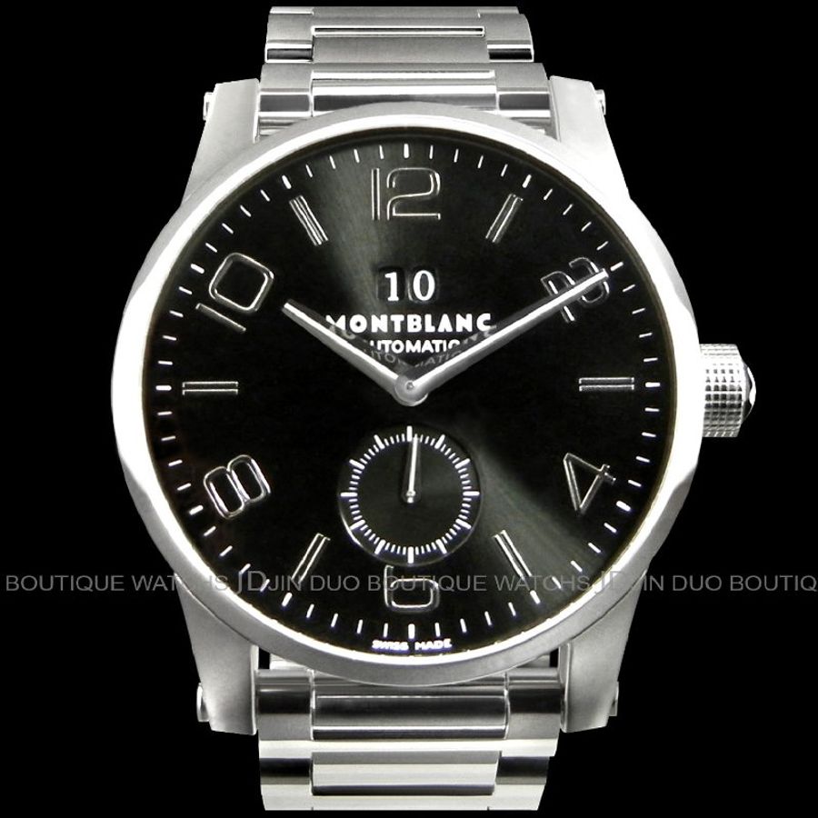 金鐸精品~W821 MONTBLANC 萬寶龍 TIMEWALKER 時光行者系列 42mm大日期窗 自動上鍊男用腕錶-0