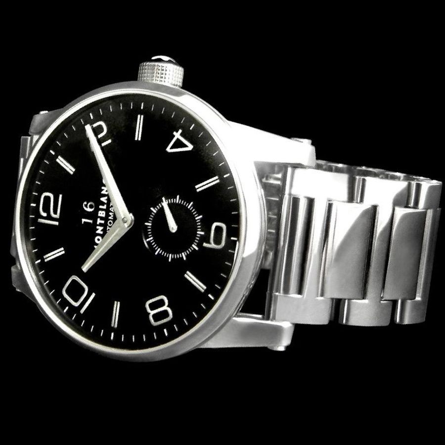 金鐸精品~W821 MONTBLANC 萬寶龍 TIMEWALKER 時光行者系列 42mm大日期窗 自動上鍊男用腕錶-3
