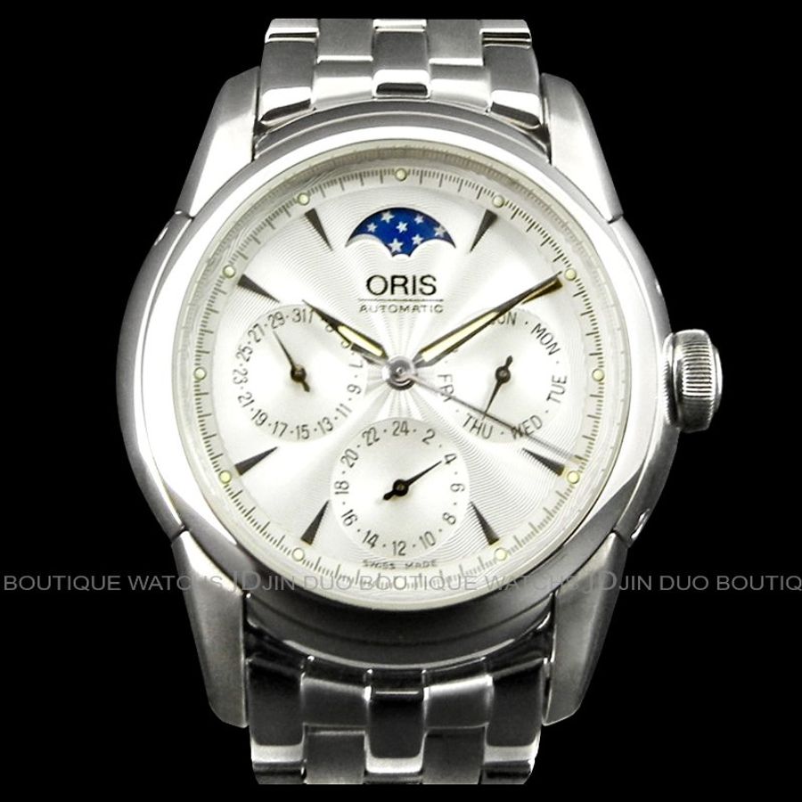 金鐸精品~2065 ORIS 豪利時 Artelier藝術家系列 月相多功能 自動上鍊男用腕錶-0