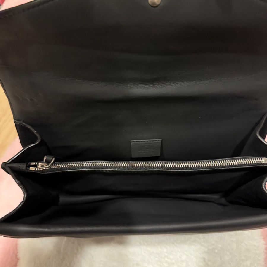 Gucci 施華洛世奇 麂皮 黑色限量版酒神 中號-10