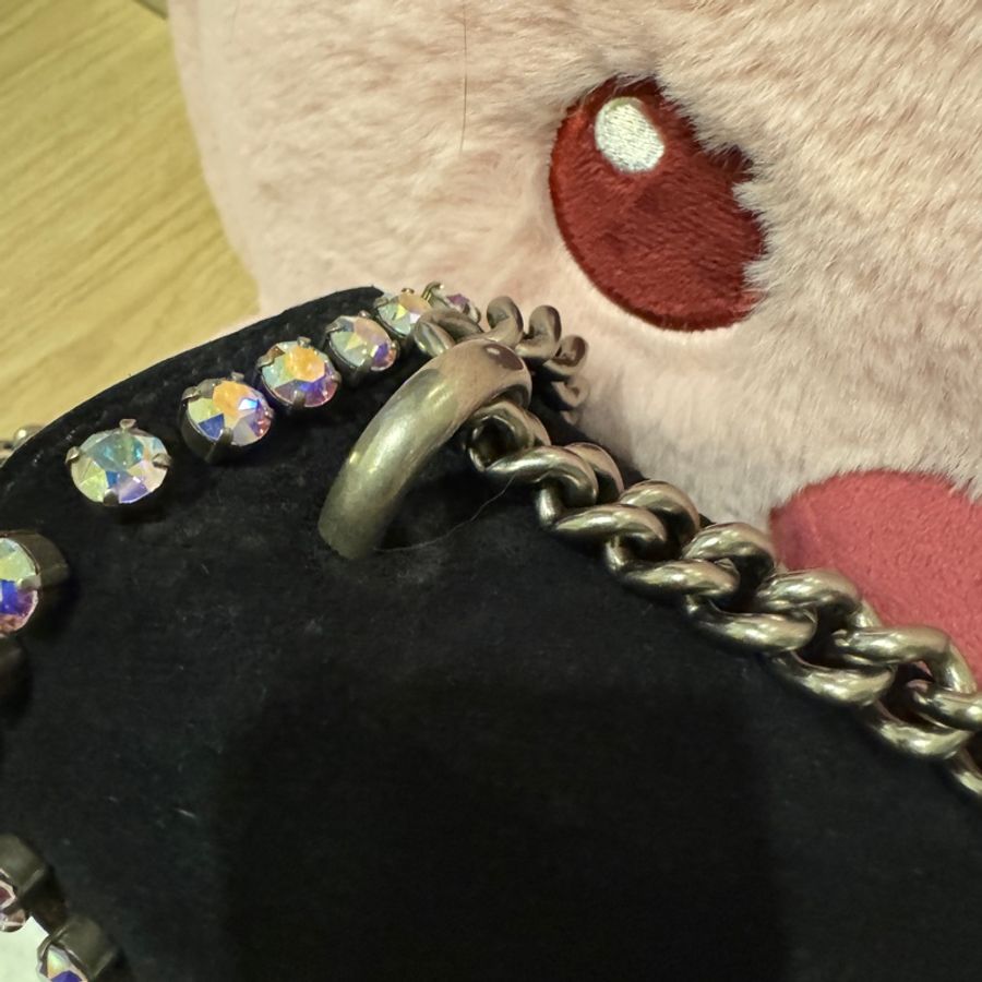 Gucci 施華洛世奇 麂皮 黑色限量版酒神 中號-12
