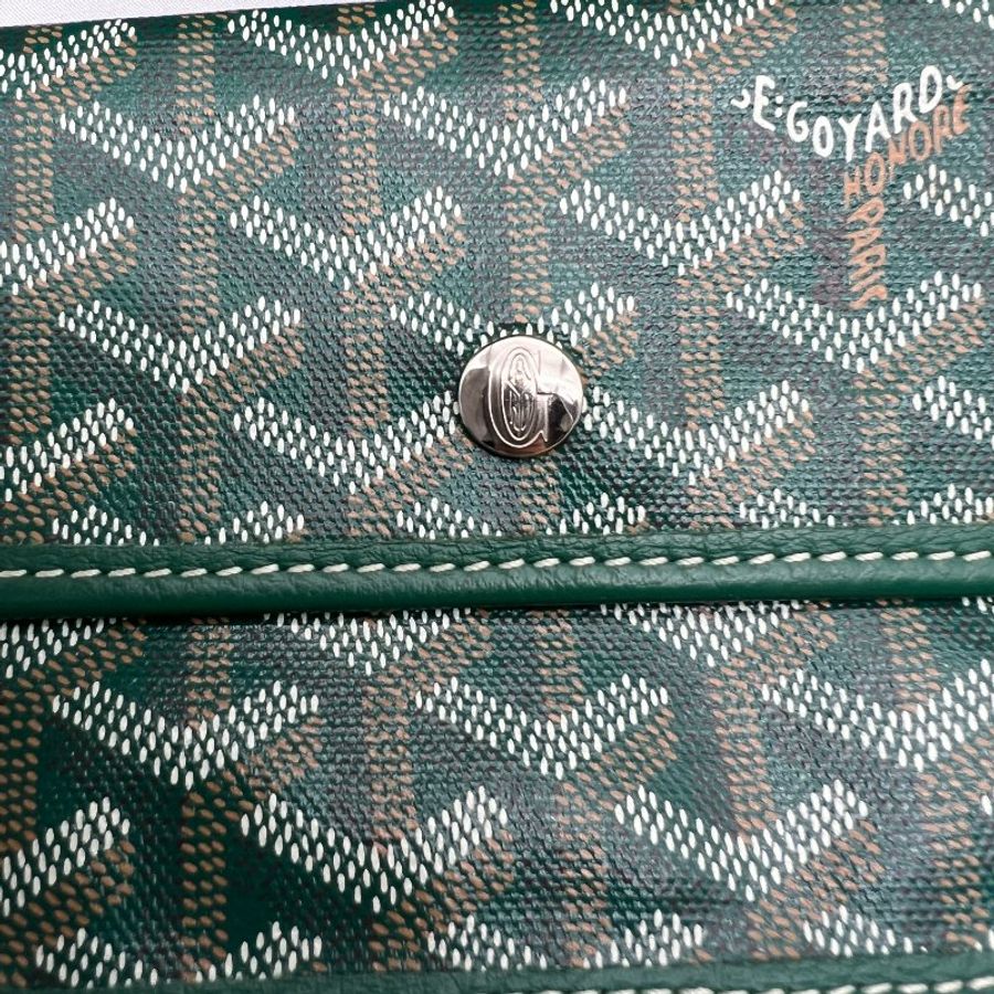 GOYARD綠色SAINT LOUIS PM托特包附小包-11