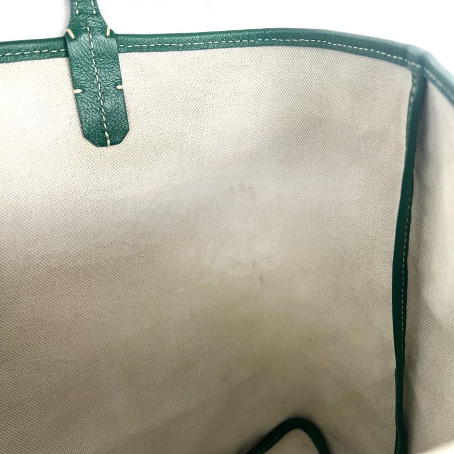 GOYARD綠色SAINT LOUIS PM托特包附小包-12