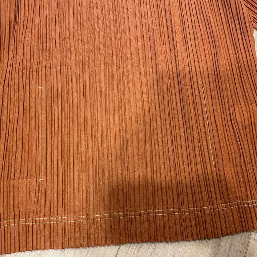 Pleats Please Issey Miyake PP 咖啡色 長袖上衣 帽子 3號 **全新**-2