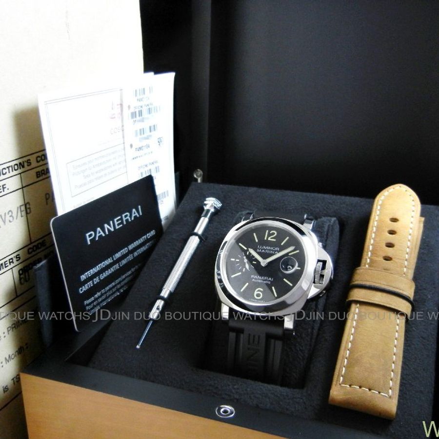 金鐸精品~W850 PANERAI 沛納海 Luminor PAM01104 小秒圈U字頭 自動上鍊男用腕錶-5