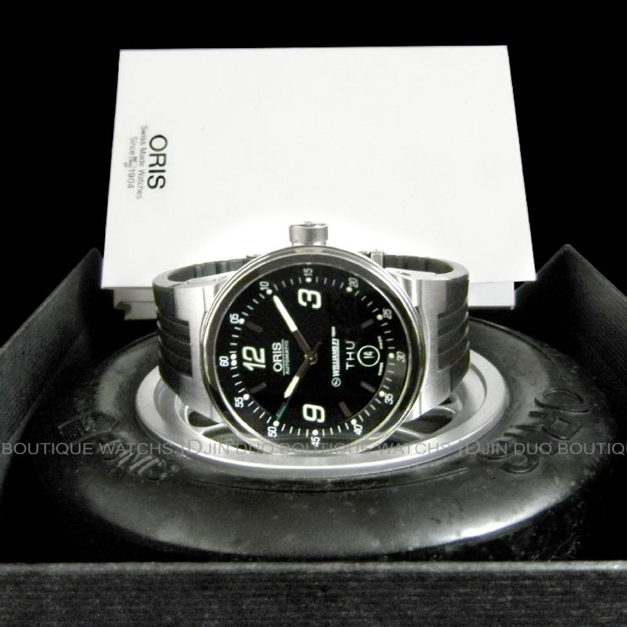 金鐸精品~2296 ORIS 豪利時 Williams F1 Day Date星期.日期 自動上鍊男用腕錶 賽車錶-5